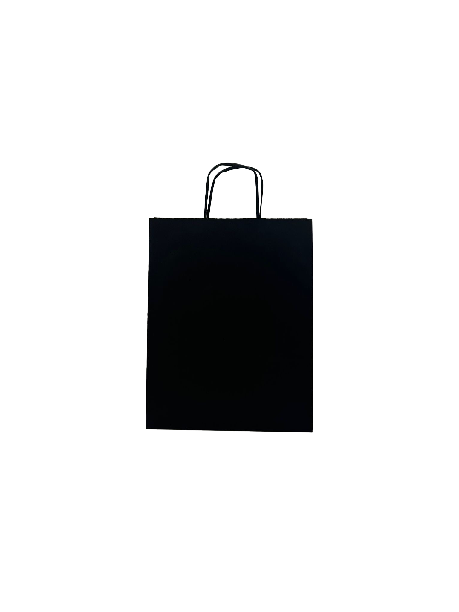 Draagtassen Papier Zwart 26+12x35cm Kraft Papier 90 grams (50 stuks) [PAM2635BK]