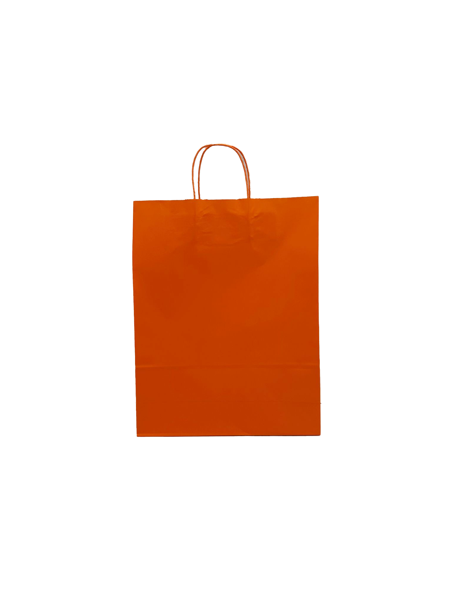 Draagtassen Papier Oranje 32+12x41cm Kraft Papier 100 grams (50 stuks) [PAM3241OR]