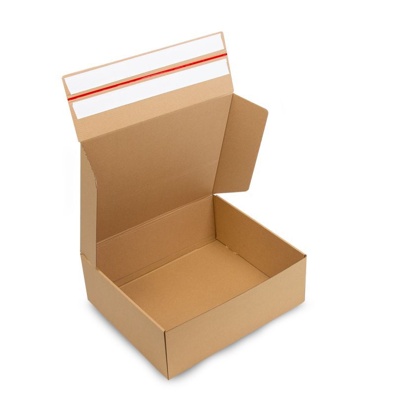 Verzenddozen met retourstrip Surprise 43x36x15 cm Bruin (25 stuks) [FP-VPD068]