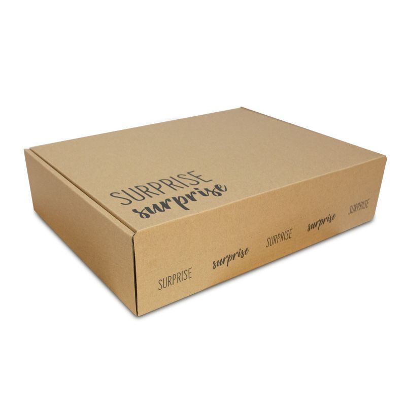 Verzenddozen met retourstrip Surprise 43x36x15 cm Bruin (25 stuks) [FP-VPD068]