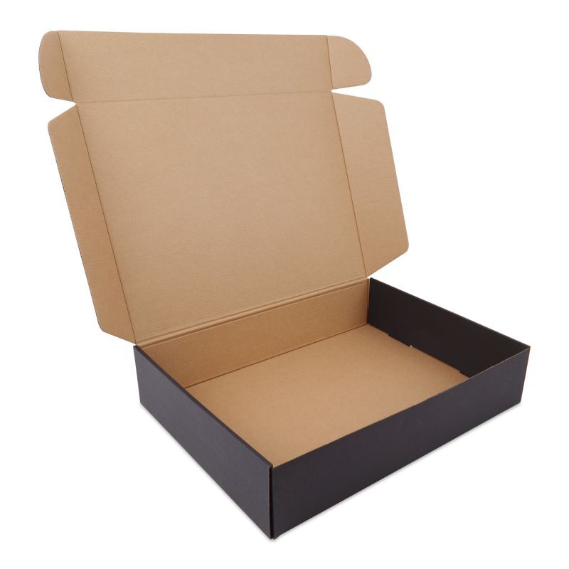 Verzenddozen met personalisatievak 41,5x30,5x8,5 cm Zwart (50 stuks) [FP-VPD523]