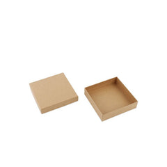 Kraft geschenkdozen met deksel 12x12x3 cm Bruin (40 stuks) [FP-VPL005]