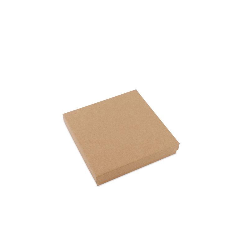 Kraft geschenkdozen met deksel 17,7x17,7x3,2 cm Bruin (40 stuks) [FP-VPL006]