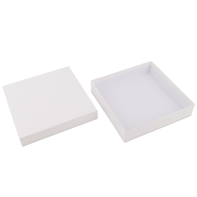 Kraft Gift Boxes with Lids 20,7x20,7x4,3cm White