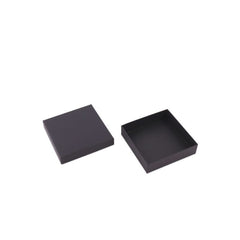 Kraft geschenkdozen met deksel 12x12x3 cm Zwart (40 stuks) [FP-VPL011]