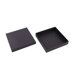 Kraft geschenkdozen met deksel 17,7x17,7x3,2 cm Zwart (40 stuks) [FP-VPL012]