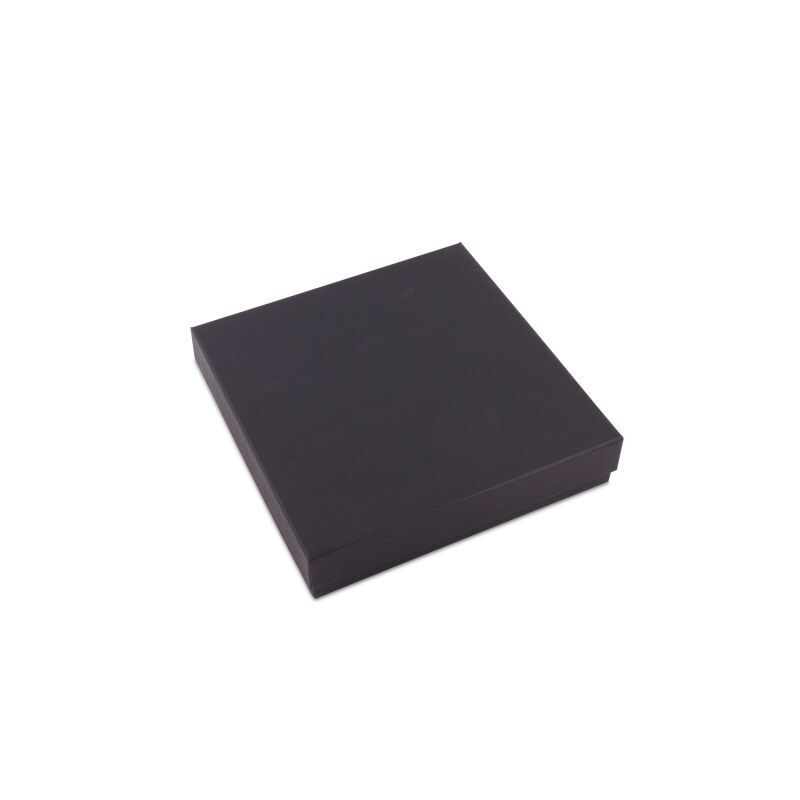 Kraft geschenkdozen met deksel 20,7x20,7x4,3 cm Zwart (20 stuks) [FP-VPL013]