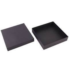 Kraft geschenkdozen met deksel 20,7x20,7x4,3 cm Zwart (20 stuks) [FP-VPL013]