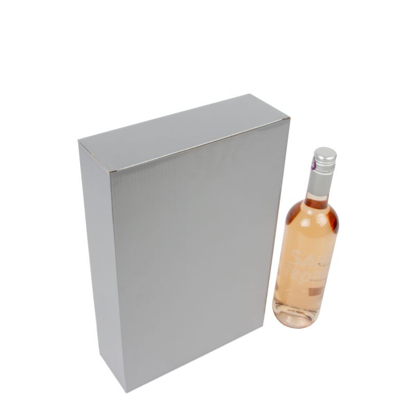Kartonnen wijnflesdozen 24x8x36 cm Zilver (30 stuks) [FP-VWL006]