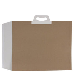 Gerecyclede papieren verzendtas met klepsluiting 41x46,5+2x4 cm Bruin (100 stuks) [FP-VZP017]