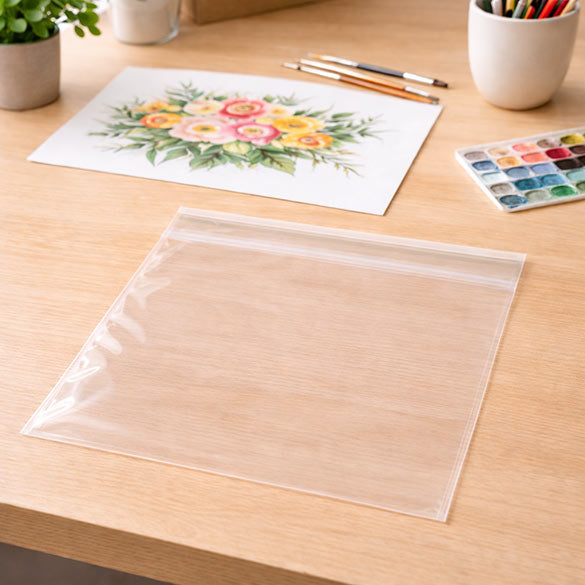 Plastic Zakken 25,9x25,6cm Transparant en Hersluitbaar (100 stuks) [B1010S]
