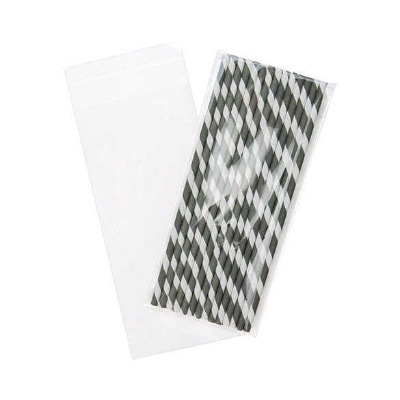 Plastic Zakken 9,4x20,4cm Transparant en Hersluitbaar (100 stuks) [B3X8]