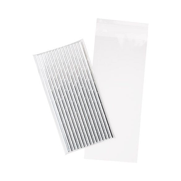 Plastic Zakken 10,5x24,2cm Transparant en Hersluitbaar (100 stuks) [B49S]
