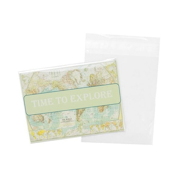 Plastic Zakken 12.7x15.3 cm + klep Transparant en Hersluitbaar (100 stuks) [B5B2]