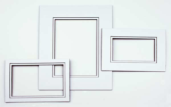 Passepartout Dubbeldik Wit/Zwart 27,9x35,6cm met 20,3x27cm Venster (10 stuks) [MD20197]