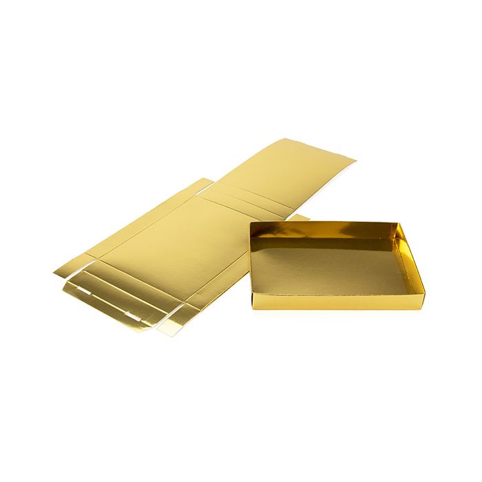 Kraft doosjes Bodem Goud 13,7x2,5x19,1cm (25 Stuks) [SG15]