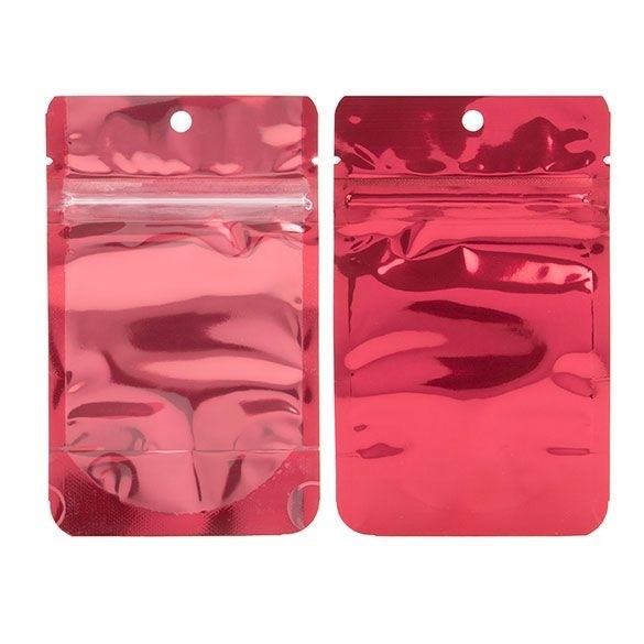 Stazakken Transparant/Rood 7,9x5,1x13cm | 28 gram (100 stuks) [ZBGB1RD]