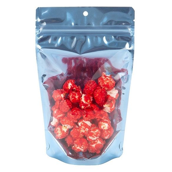 Stazakken Transparant/Blauw 13x7,9x20,6cm | 113 gram (100 stuks) [ZBGB3BL]