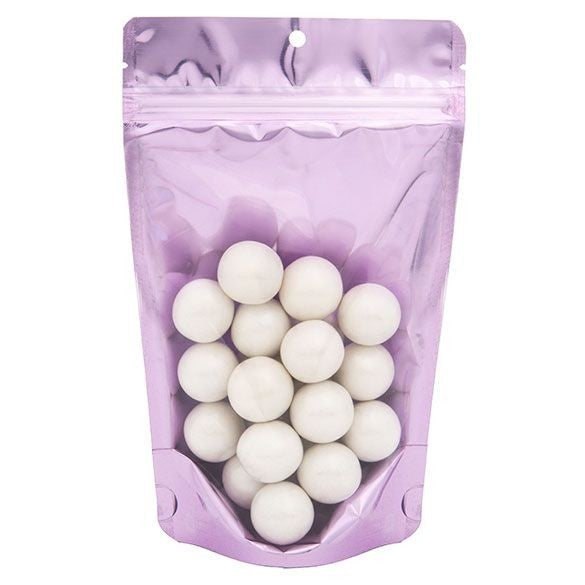 Stazakken Transparant/Lavendel 13x7,9x20,6cm | 113 gram (100 stuks) [ZBGB3LV]