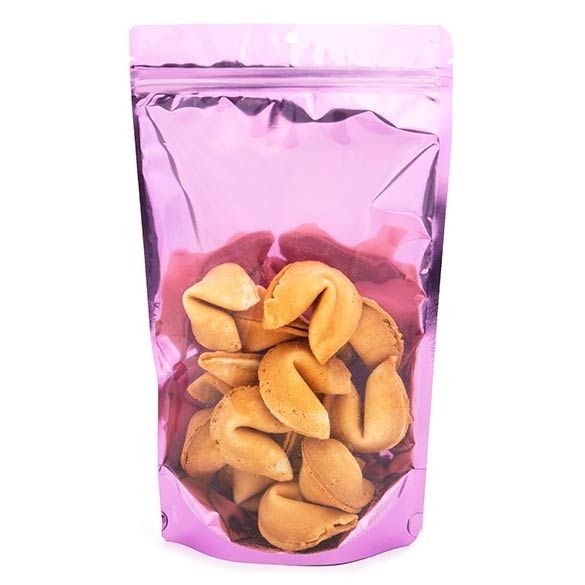 Stazakken Transparant/Roze 17,1x8,9x28,6cm | 340 gram (100 stuks) [ZBGB4PK]