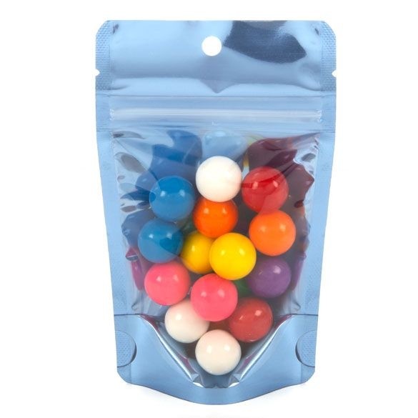 Stazakken Transparant/Blauw 7,9x5,1x13cm | 28 gram (100 stuks) [ZBGB1BL]