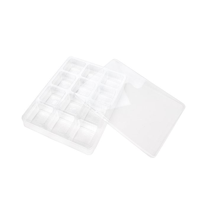 Plastic doosje met 12 vakjes, 15,1x2,5x19,7cm (25 Stuks) [CTBS34]
