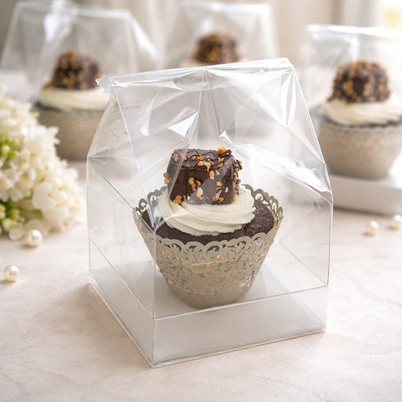 Cupcake Zakken met Papieren Bodem voor 1 Cupcake 10.2x10.2x17.8cm (100 Stuks) [CBG4]