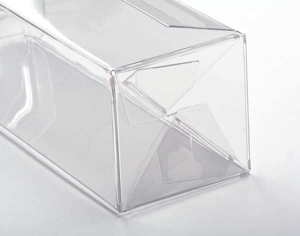 Plastic Doosjes 4,1x4,1x12,7cm Kristalhelder met Autolock Bodem (25 stuks) [PLB34]