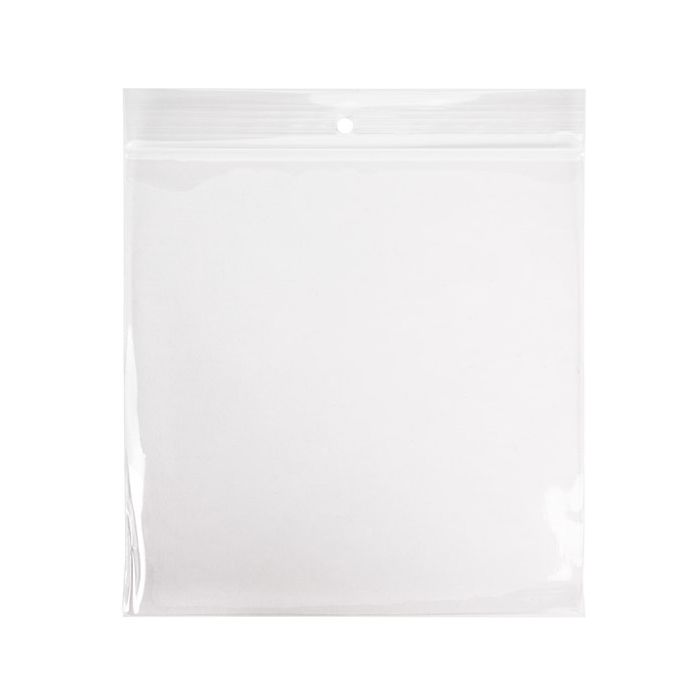 Gripzakken met Rond Ophanggat 15,2x15,2 cm PE 100 micron (100 stuks) [CEZ4R66]