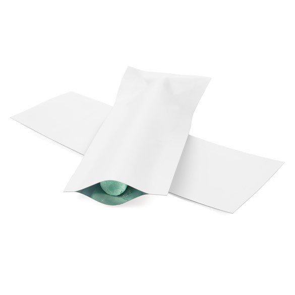 Plastic Zakken Wit 3,8x10,2cm Sealbaar permanente Sluiting (100 stuks) [CRB4W]