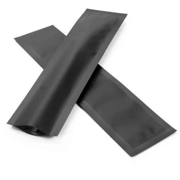 Plastic Zakken Mat Zwart 3,8x15,2cm Sealbaar permanente Sluiting (100 stuks) [CRB6B]