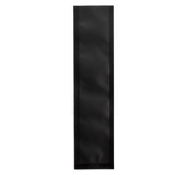 Plastic Zakken Mat Zwart 3,8x15,2cm Sealbaar permanente Sluiting (100 stuks) [CRB6B]