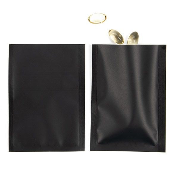 Plastic Zakken Mat Zwart 6,4x8,9cm Sealbaar permanente Sluiting (100 stuks) [CRB1B]