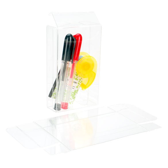 Plastic Doosjes 5,4x1,7x9,2cm Kristalhelder (25 stuks) [FB36]
