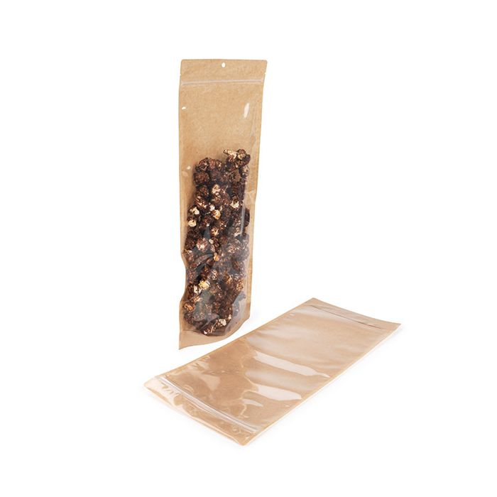 Stazakken Transparant/Kraft 17.8x6x43.2 cm (100 stuks) [ZBGKC3N]