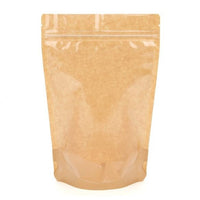 Stand Up Pouches Kraft 14.9x8.9x23.2cm with Window | 312 grams