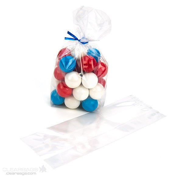 Plastic Zakken 7,6x5,1x22,9cm met zijvouw (100 stuks) [GB11]