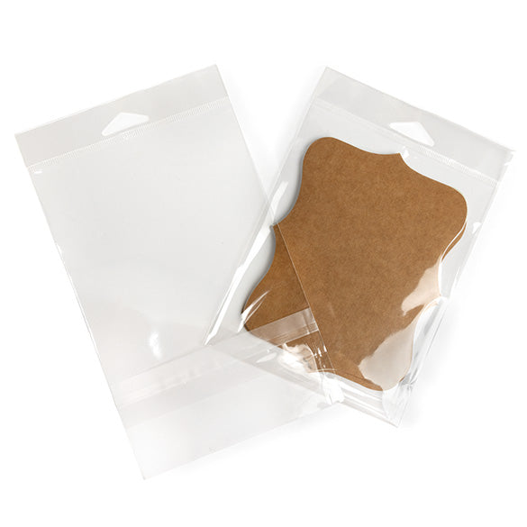 Headerbags 12,4x15,2cm met beschermende Sluiting (100 stuks) [HB5B1PC]