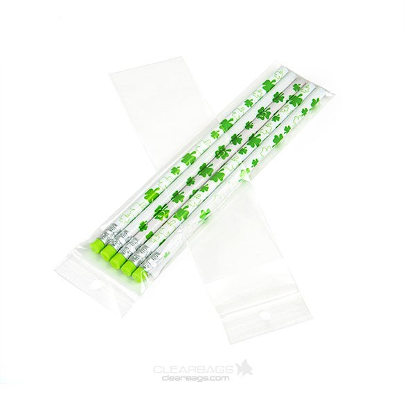 Gripzakken met Ophanggat 5x20,5cm Kristalhelder PP 50 Micron (100 stuks) [ZR28]