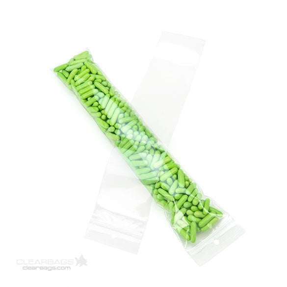 Gripzakken met Ophanggat 5x30,5cm Kristalhelder PP 50 Micron (100 stuks) [ZR212]