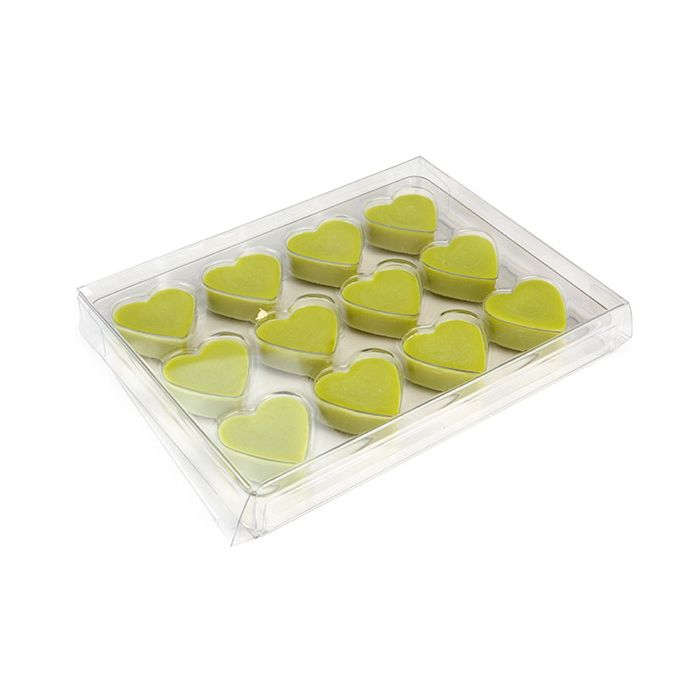 Clear Artisan Candy Box Set, Heart Insert 10.2x2.1x13.8 cm (25 pieces) [CNDYH270]