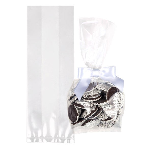 Plastic Zakken 7,6x5,1x22,9cm met zijvouw (100 stuks) [GB11]