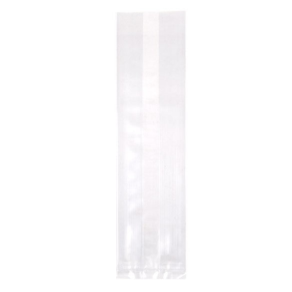 Plastic Zakken 6,4x5,1x24,8cm met zijvouw (100 stuks) [GB22]