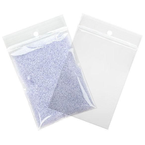 Gripzakken met Ophanggat 7,5x10cm Kristalhelder PP 75 Micron (100 stuks) [Z3R34]