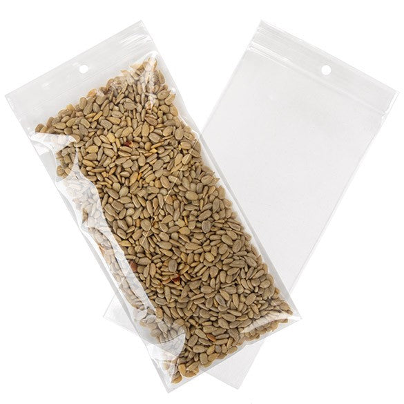 Gripzakken met Ophanggat 10x20,5cm Kristalhelder PP 100 Micron (100 stuks) [Z4R48]