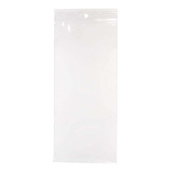 Gripzakken met Ophanggat 10x23cm Kristalhelder PP 100 Micron (100 stuks) [Z4R49]