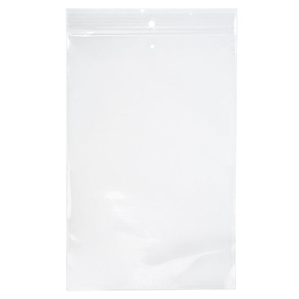 Gripzakken met Ophanggat en Luchtgat 15x23cm Kristalhelder PP 100 Micron (100 stuks) [Z4R69V]