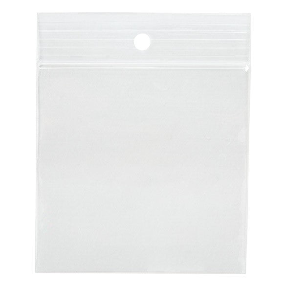 Gripzakken met Ophanggat 7,5x7,5cm Kristalhelder PP 50 Micron (100 stuks) [ZR33]
