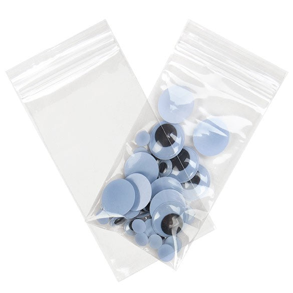 Gripzakken met Ophanggat 7,5x12,5cm Kristalhelder PP 50 Micron (100 stuks) [ZR35]