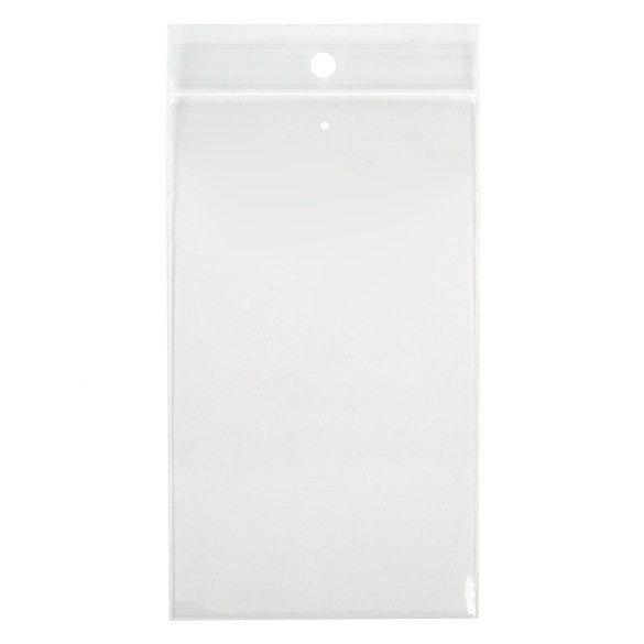 Gripzakken met Ophanggat en Luchtgat 7,5x12,5cm Kristalhelder PP 50 Micron (100 stuks) [ZR35V]
